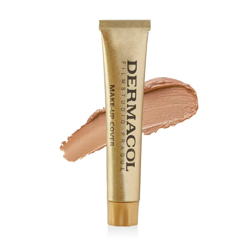Vista 2 de Dermacol - Cubierta de tatuaje de cobertura completa mate SPF 30, 1.1 oz, No.225 Maquillaje de larga duración para pieles grasas; cubre acné