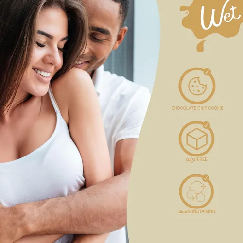 Vista 4 de Wet Chocolate Chip Cookie - Lubricante comestible con sabor a galleta de chispas de chocolate, personal, para hombres, mujeres y parejas De larga