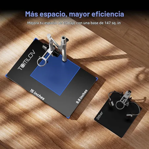 Vista 8 de TOMLOV Microscopio de Enfoque Automático 4K TM4K-AF Max, Microscopio Digital HDMI de 10.1" con Brazo Giratorio Flexible, Microscopios de Micro