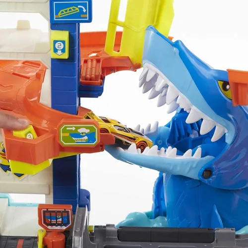 Vista 4 de Hot Wheels Playset de Escape del Tiburón Atacante