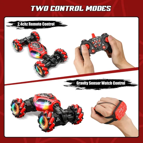 Vista 6 de Coche de Control Remoto de Araña con Sensor de Gestos, Controlado a Mano, Auto de Acrobacias, 4WD, Vehículo Todo Terreno con Derrape, Giro