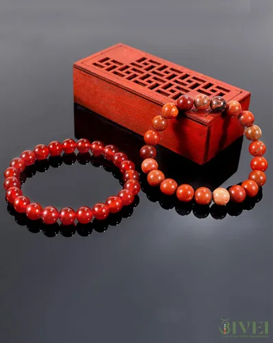 Vista 3 de Bivei Natural Gemstone Semi Precious Healing Crystals Handmade Stretchy Round Beads Bracelet, Enhance Positive Energy