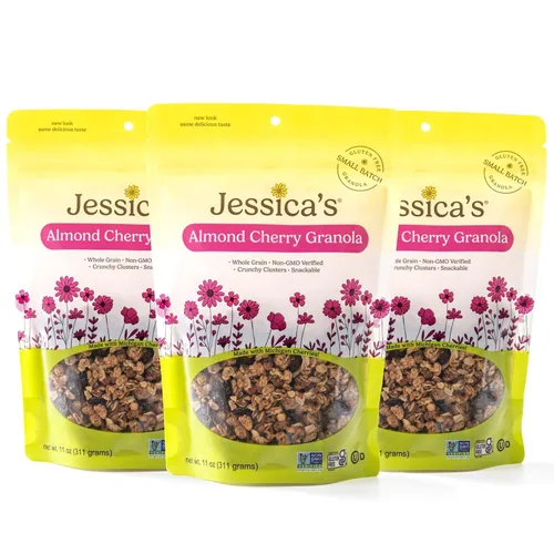 Vista 12 de Jessica's Butterscotch Chip Granola - Hecho a mano, sin gluten, grano entero, 11 onzas (paquete de 3)