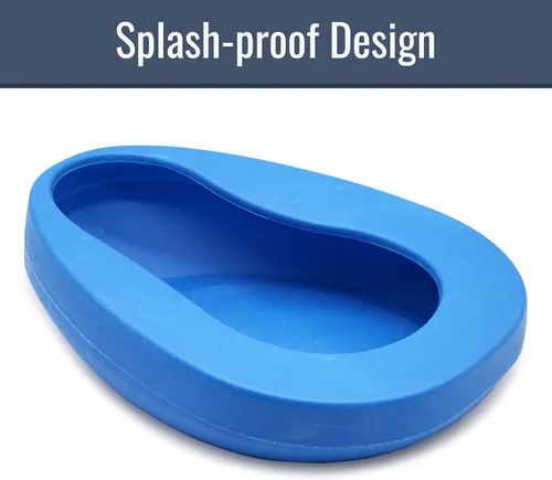 Vista 4 de DMI Sartén para adultos bariátricos sin derrames ni salpicaduras, elegible para FSA/HSA, azul