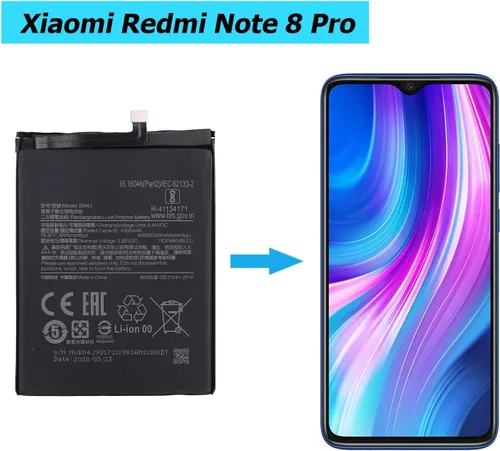 Vista 5 de BM4J - Batería de repuesto compatible con MI Redmi Note 8 Pro M1906G7I M1906G7G con kit de herramientas
