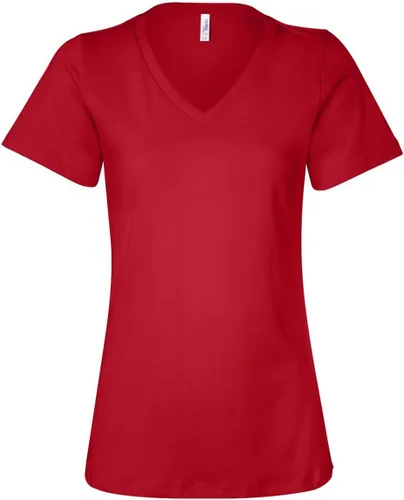 Vista 5 de Camiseta cuello en V relajada de BELLA + CANVAS Asfalto