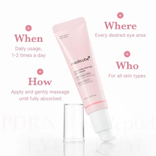 Vista 6 de medicube PDRN Peptide Serum Duo para rostro y ojos: suero de ojos con péptido PDRN y suero facial de ADN de salmón para piel radiante y regordeta