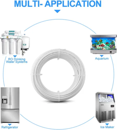 Vista 4 de Tubería de agua RO de 20 pies y 1/4 de pulgada de diámetro exterior, tubo certificado NSF para sistema de filtro purificador de agua RO