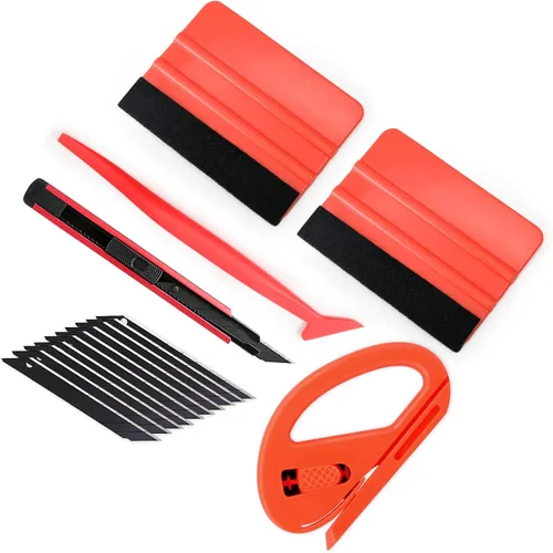 Vista 10 de Gomake Kit de herramientas de envoltura de vinilo, kit de envoltura de Azul
