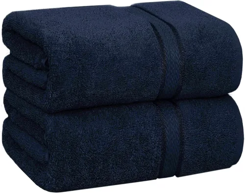 Vista 11 de Cotton Craft colección juego de 2 piezas ultra suaves, tamaño grande, 100% algodón, toalla de baño Oversized 35x70 inches Black Bath Sheet Towel
