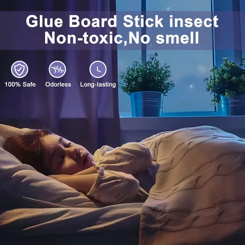 Vista 5 de Trampa de Insectos con Luz Azul para Interior, Trampa de Mosquitos para Casa, Trampa de Moscas para Frutas, Polillas y Mosquitos, Trampa de Insectos