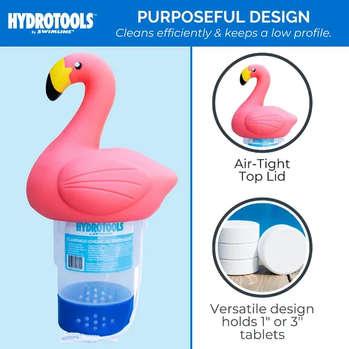 Vista 3 de Swimline 87273 Flamingo - Dispensador flotante de piscina Jumbo