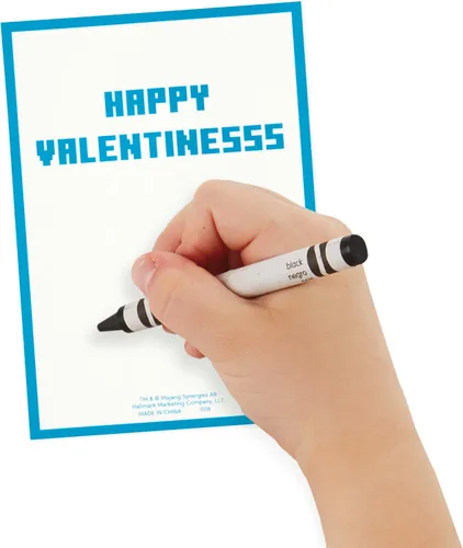Vista 7 de Hallmark Minecraft - Tarjetas y calcomanías para el día de San Valentín para niños (24 aulas de San Valentín con sobres)