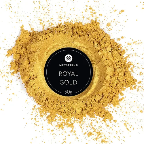 Vista 2 de MEYSPRING Polvo de Mica Dorado Real para Resina Epoxi - Kintsugi Gold - Pigmento de Resina Epoxi - Excelente Color de Resina para Kit de Reparación