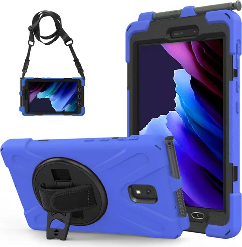 Vista 15 de Funda para Samsung Galaxy Tab Active 3/Galaxy Tab Active 5 de 8.0 pulgadas, 3 en 1 resistente protección con soporte 360/correa de mano/correa