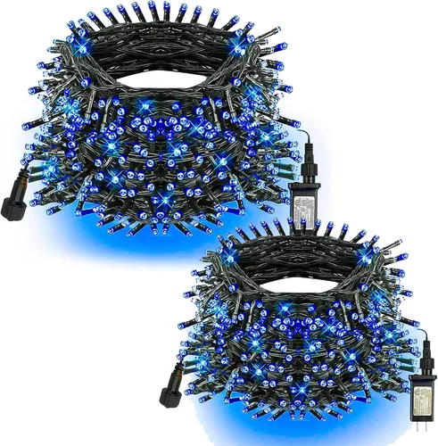 Vista 9 de TW SHINE - Luces de Navidad que cambian de color, 200 luces LED RGB de 66 pies, luces de Halloween para exteriores con control remoto, impermeables