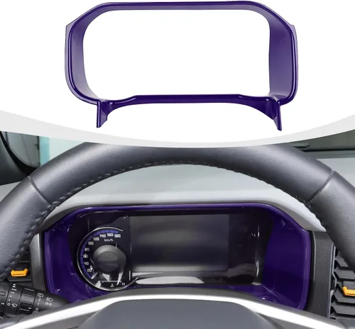 Vista 11 de RAZPOY Para Bronco - Cubierta de tablero de control central compatible con accesorios interiores Ford Bronco 2021-2024, color azul