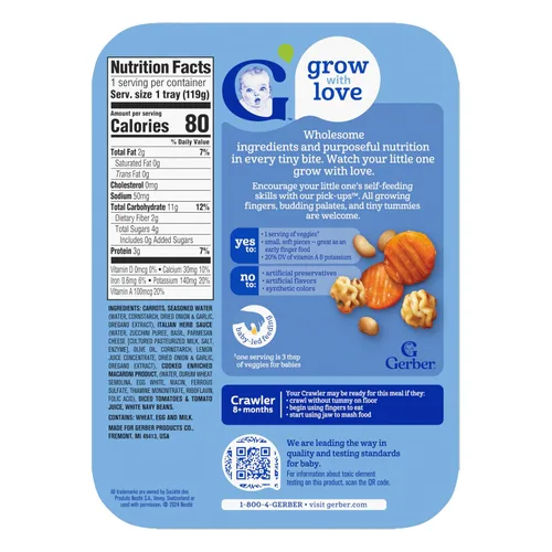 Vista 11 de Gerber Alimento para bebés de pasta italiana de hierbas etapa 3, 5.8 onzas