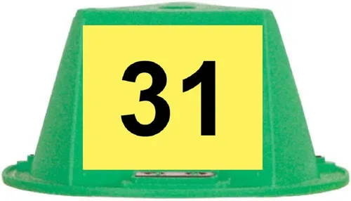 Vista 12 de Toppers magnéticos para techo, sombreros magnéticos para automóvil, juego de 10 unidades, con numeración (azul, numerados del 1 al 10)