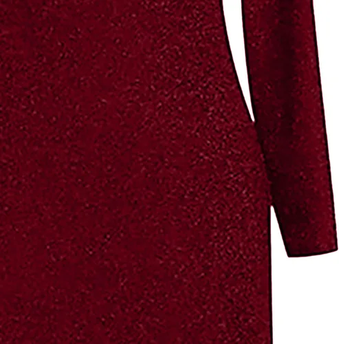 Vista 5 de Vestido sexy con abertura alta para mujer, elegante, hombros descubiertos, corte largo, vestido formal de graduación, con longitud al suelo