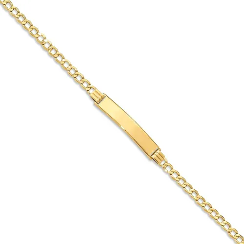 Vista 9 de ICE CARATS 14k Yellow Gold Cuban Id Bracelet Fine Jewelry For Women Gifts For Her
