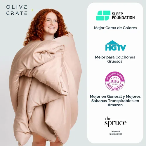 Vista 8 de Olive + Crate Juego de funda de edredón de Tencel de eucalipto refrescante - Funda de edredón hipoalergénica de lyocell Tencel - Suave