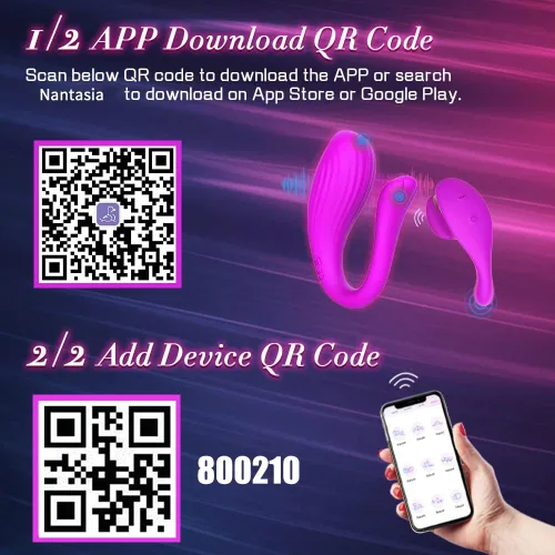 Vista 6 de Bragas vibratorias con aplicación y control remoto, vibrador portátil, Healexcer Smartphones Dual Motors Juguetes sexuales para adultos