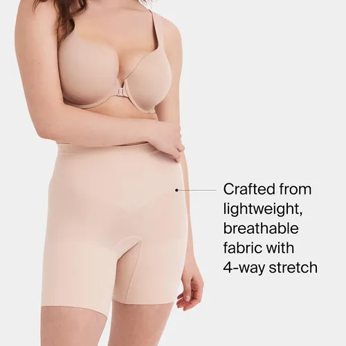 Vista 3 de Spanx SPANXsculpt Short Sin Costuras de Poder a Medio Muslo - Ropa Moldeadora Central - Ligero, Moldeado y Soporte Durante Todo el Día - Sin Líneas