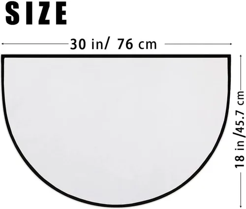 Vista 2 de Tapete semicircular de limón para puerta de entrada al aire libre, para entrada exterior, 18 x 30 pulgadas, resistente al desgaste, tapetes