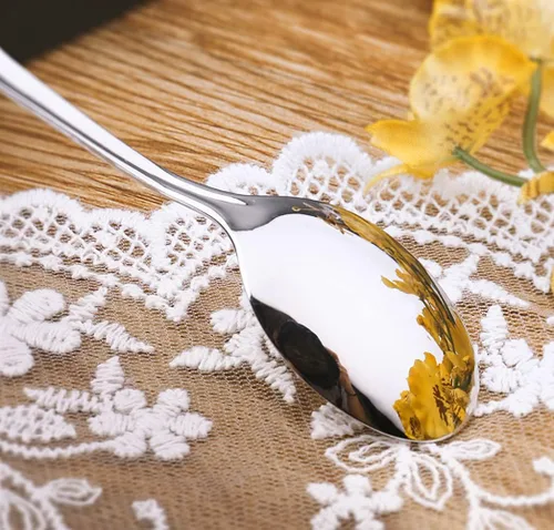 Vista 5 de Juego de cubiertos para 6 cubiertos de acero inoxidable estilo palacio, decoración de alivio hueco, utensilios de cubiertos de 24 piezas, incluye