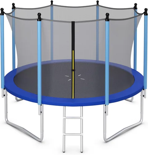 Vista 10 de Goplus Trampolín de 8 pies, 10 pies, 12 pies, 14 pies, 15 pies, 16 pies, aprobado por ASTM, resistente a la intemperie, trampolines recreativos