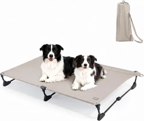 Vista 9 de CANINE CANYON Catre antideslizante mejorado, cama elevada grande para perros, catre plegable portátil para exteriores, para campamento/hogar, a