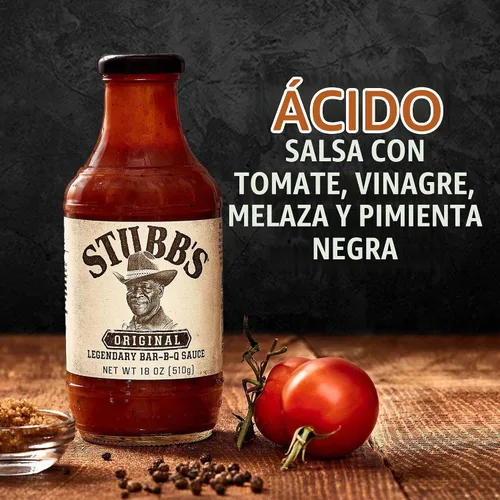 Vista 11 de Salsa de barbacoa Stubb’s, Original, Sin OMG, Sin gluten, Certificada Kosher, Sin jarabe de maíz de alta fructosa, Sabor original picante, Salsa