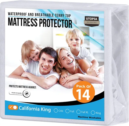 Vista 49 de Utopia Bedding – Protector impermeable de colchón tamaño individual, funda de colchón de terry premium de 200 GSM, transpirable, estilo ajustado