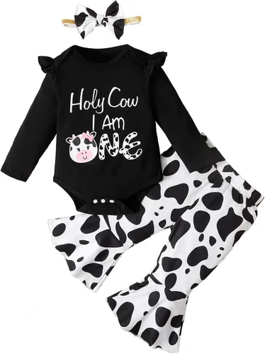 Vista 22 de Traje de primer cumpleaños para niña - Holy Cow I'm One
