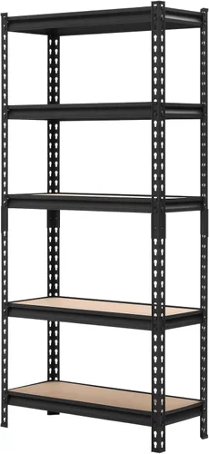 Vista 9 de VEVOR Storage Shelves, 5-Tier Adjustable, 2000 lbs Capacity, Heavy Duty Garage Storage Shelving Unit, Metal Utility Rack Shelf, for Kitchen Pantry