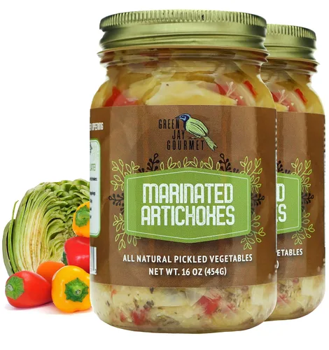 Vista 15 de Lanzas de espárrago en escabeche Green Jay Gourmet en frasco - Vegetales frescos en escabeche envasados a mano para cocinar y despensa – Espárragos