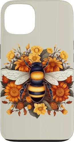 Vista 7 de iPhone 16 Boho Flower Bee Honey Beekeeper Daisy Sunflower Bee Case