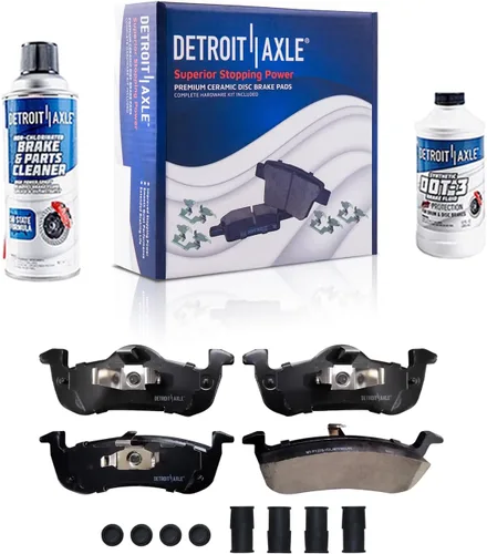 Vista 103 de Detroit Axle - Pastillas de Freno Delantero Izquierdo Reemplazo de Pinza de Disco para Dodge Ram 1500 Dakota Mitsubishi Raider - Juego de 3 piezas