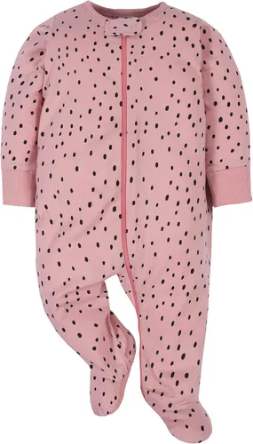 Vista 4 de Gerber Sleep 'N Play - Paquete de 4 enterizos con pies para niñas bebés