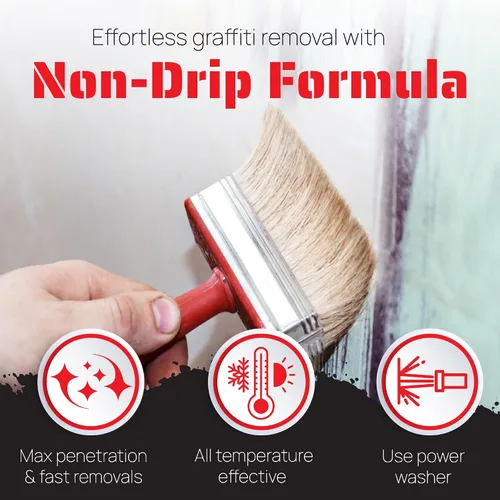 Vista 5 de Removedor de graffiti de mocos de elefante (5 galones) Fórmula biodegradable para eliminación rápida en superficies porosas Confianza