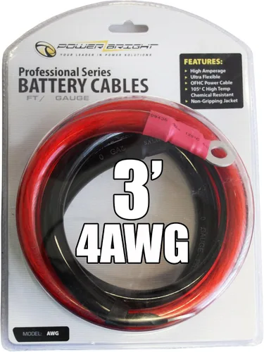 Vista 8 de Power Bright 2-awg12 2 cables AWG Gauge 12-Foot Professional Series Inverter 2000 – 2500 W