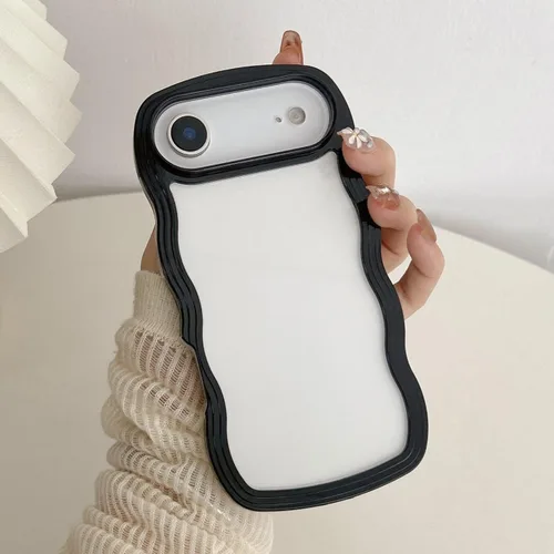 Vista 63 de QLTYPRI Funda compatible con iPhone 7/8/SE, bonita funda transparente con marco ondulado rizado para niñas y mujeres, funda protectora de TPU