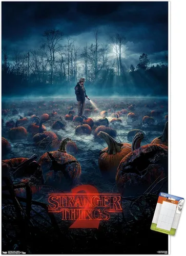 Vista 12 de Trends International Netflix Stranger Things: Season 2 - Póster de pared de calabazas, 14.725 x 22.375 pulgadas, versión enmarcada de madera