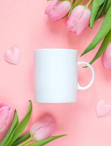Vista 6 de BLUE RIBBON Taza de café en blanco de sublimación blanca hecha de cerámica, (11 onzas), viene con caja de regalo y soportes de espuma, paquete de 2