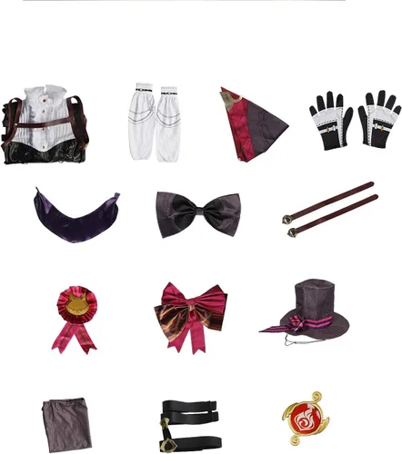 Vista 3 de YJCOS Fontaine Lynette - Disfraz de cosplay para mujer, vestido de Halloween, uniforme con cola