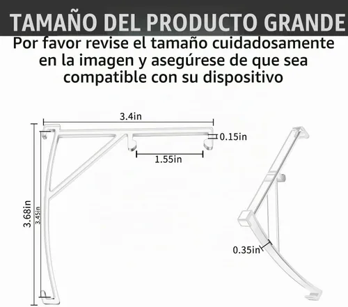 Vista 2 de Patelai 4 clips de cenefa verticales para persianas de 3.5 pulgadas