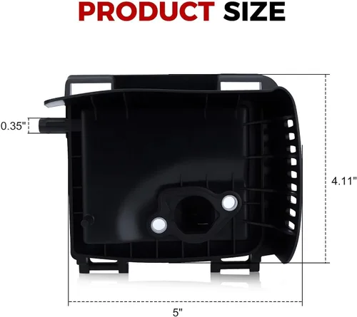 Vista 4 de Kit de base de cubierta de filtro de aire limpiador Kuupo 14-743-03-S para motor Kohler XT650 XT675, cortacésped Toro de 22" reciclador 20377 20378