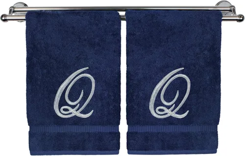 Vista 62 de Toalla de mano con monograma, regalo personalizado, 16 x 30 pulgadas, extra absorbente, 100% algodón turco, acabado de rizo suave, para baño, cocina