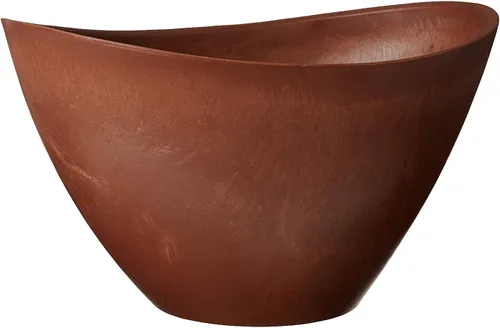 Vista 9 de PSW Pot Collection YB41CT Maceta Curvada de Compuesto de Plástico/Piedra/Madera – Sin Orificio de Drenaje (Perforable), para Plantas y Jardines